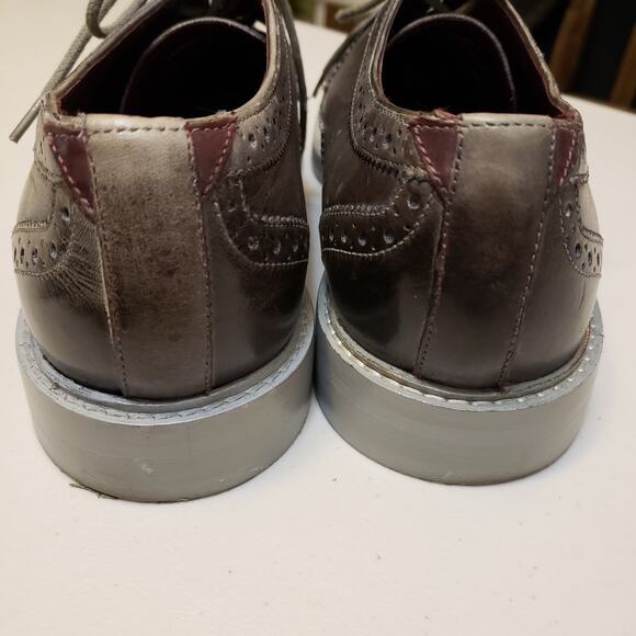 Ted Baker Shoes Mens 10.5 Oxford Wingtip TTamun-3 Faded Brown Work Dress - Picture 7 of 9